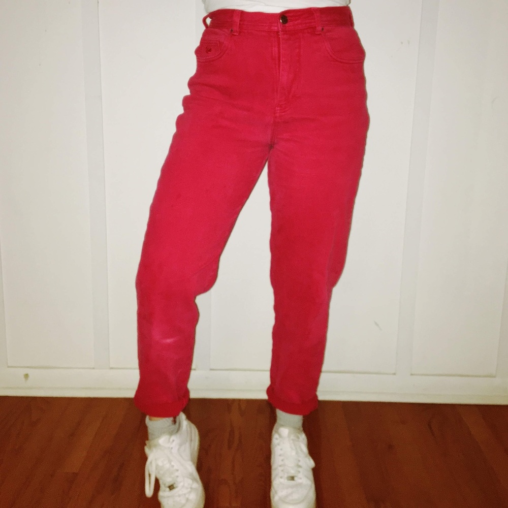 vintage high waisted red pants